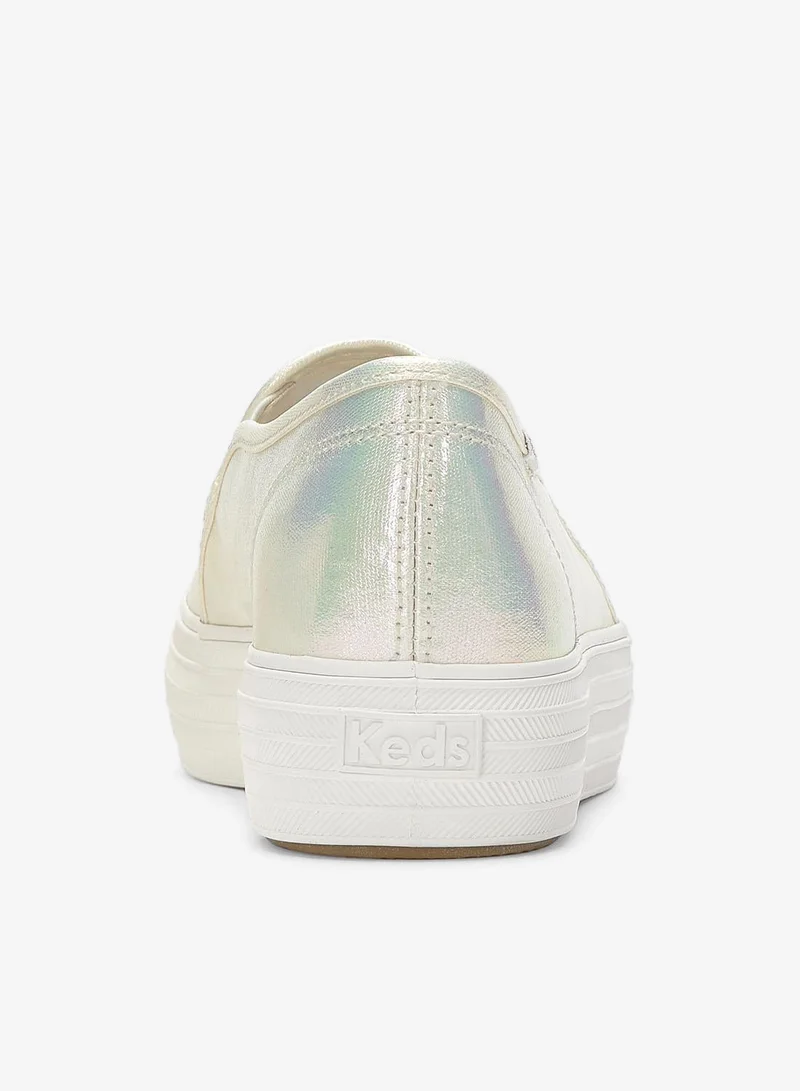 Keds Keds Women's Triple Decker Slip On Canvas Digi Femme Casual Sneaker White